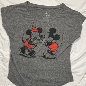 Disney Parks Gray Logo Tee with White Castle Print Walt Disney World WDW
C-1